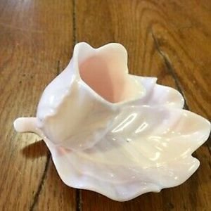 Pink Milk-glass engagement ring holder